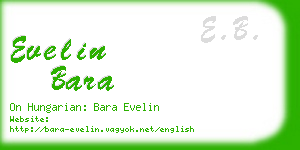 evelin bara business card